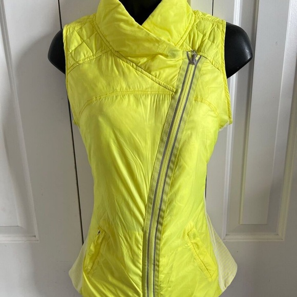 lululemon athletica Jackets & Blazers - Lululemon Bright Yellow Asymmetrical Zip Vest